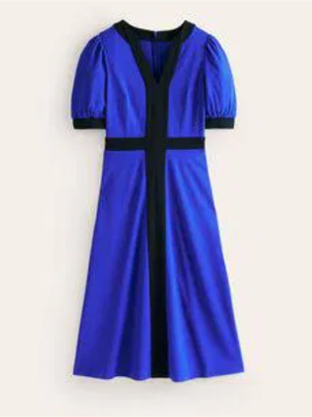 Boden Philippa Ponte Knit Midi Dress Size 8 Blue Preppy Career Modest Office